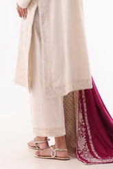 Stitched Cream Embroidered Culotte